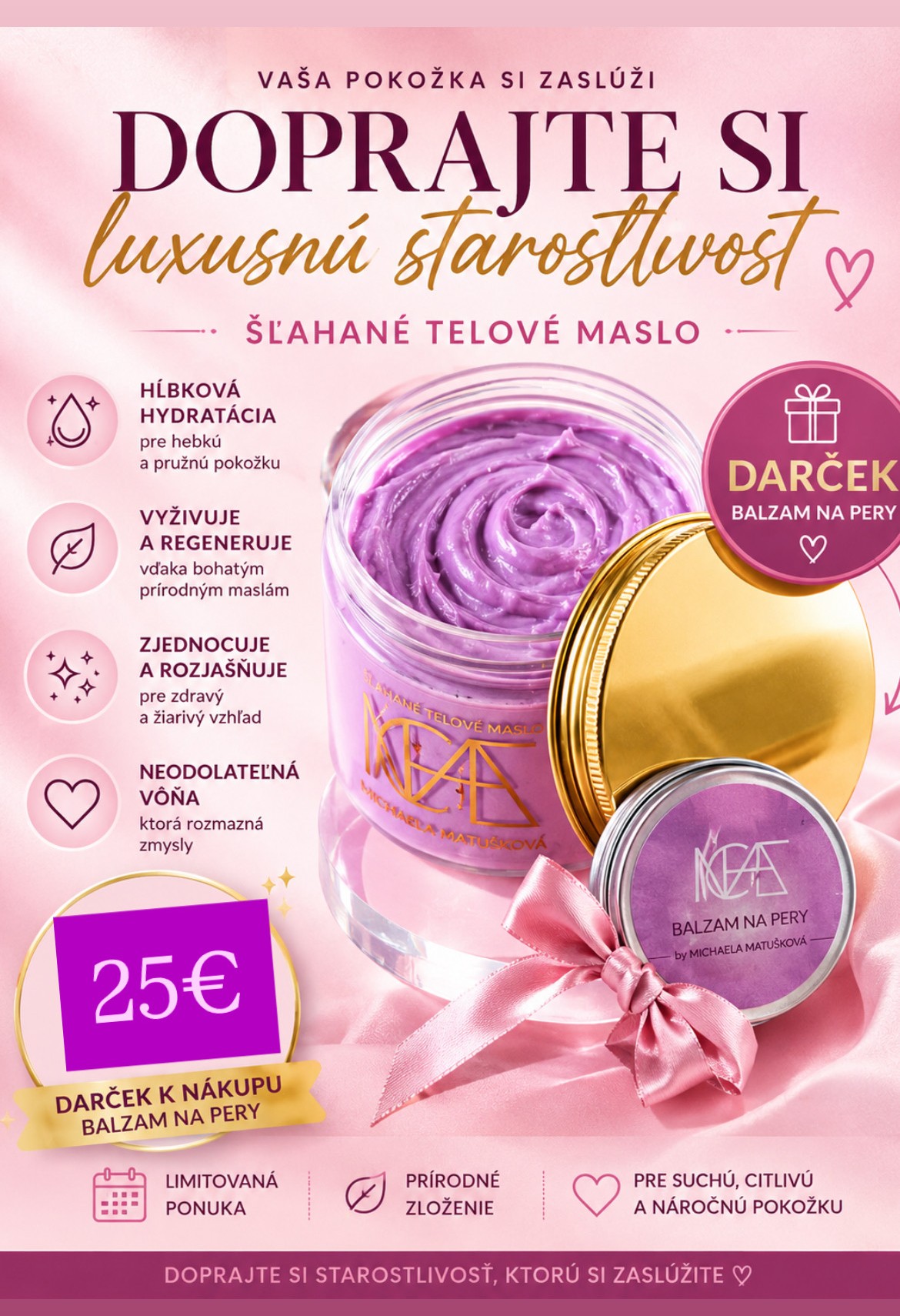 Šľahané maslo By Michaella  Matuskova s vôňou Comfort and JOY, 300 ml